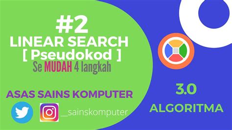 Kos sesuatu tahun asas sains. #2. Linear Search (4 langkah Mudah Pseudokod)|Asas sains ...