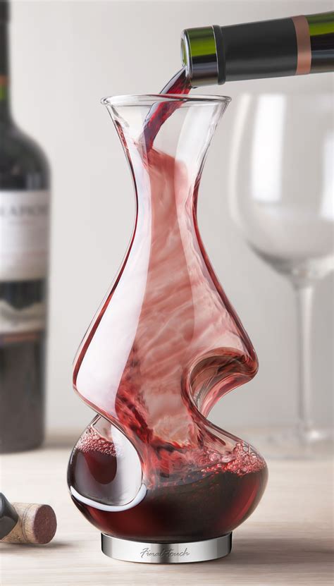 Innovative and elegant, the conundrum decanter has a unique design that helps enhance the unique flavours and aromas of any wine. Final Touch® | Conundrum Aerator Decanter (375ml) www ...