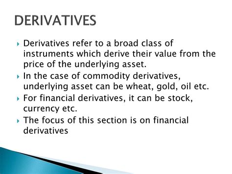 This rule came into effect in 2002. PPT - FINANCIAL INSTRUMENTS, DERIVATIVES AND HEDGE ...