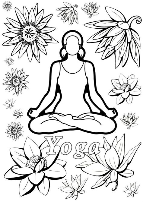 Download or print this amazing coloring page: Yoga Coloring Pages (With images) | Mandala coloring pages ...