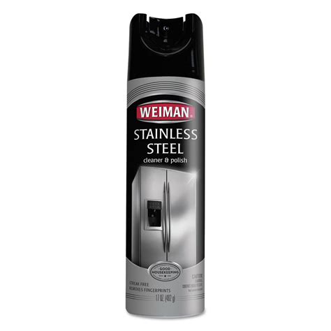 Polishes, cleans and helps prevent fingerprints on all of your stainless steel appliances. Stainless Steel Cleaner and Polish by WEIMAN® WMN49 ...