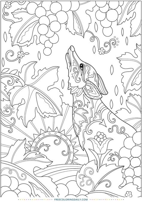 She also loves to color. Free Outdoor Coloring Page | Fox coloring page, Mandala ...