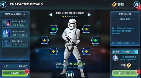 There are 6 dots/rarities, 15 levels, 5 colors/qualities, 6 shapes, 8 mod sets, 11 primary stats, and 12 secondary stats available for mods, making mods the single most complex part of star wars galaxy of heroes. Ultimate F2P Guide 2018 - Star Wars: Galaxy of Heroes