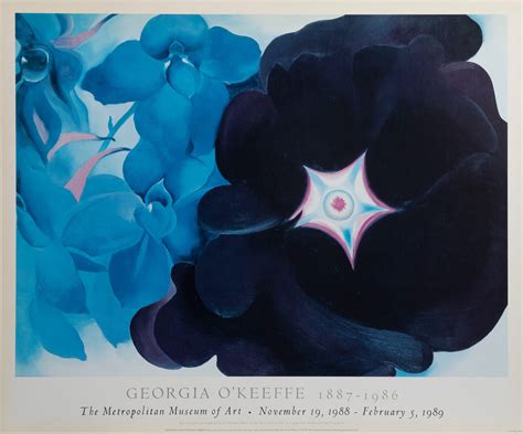Lot - Georgia O'Keeffe, Black Hollyhock with Blue Larkspur, Poster on board