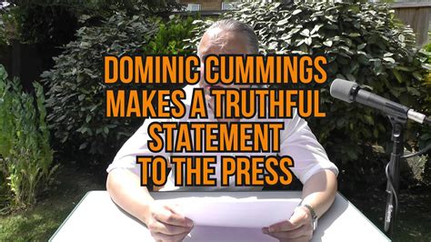 Despite efforts by ministers to draw a line under the row, anger on the tory back benches persisted. Dominic Cummings Makes a Truthful Statement to The Press ...