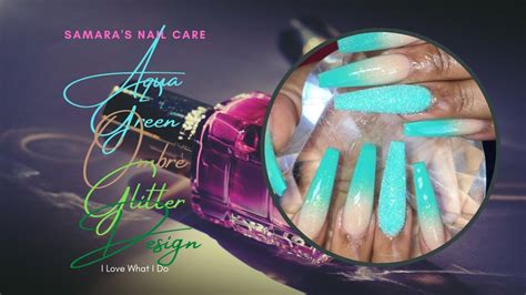 Use a little bit of finishing wipe, prep & wipe or. Aqua Green Ombre Nails Design ( Samara's Nail Care ) - YouTube