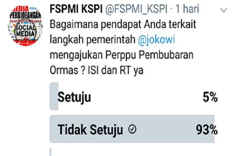 Bahwa berdasarkan pertimbangan sebagaimana dimaksud dalam. Sebagian Besar Masyarakat Menolak Perppu, Pemerintah punya ...