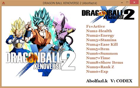 Dragon ball xenoverse 2 trainer. Dragon Ball Xenoverse 2: Трейнер/Trainer (+10) [1.02-1.03 ...