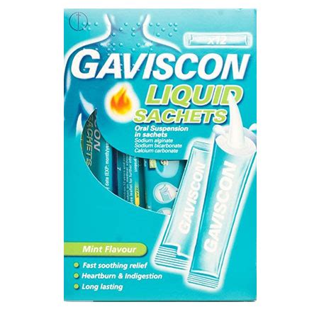 Each 2 sachets (20 ml) dose contains 260 mg (6.5 mmol) of calcium. _0025_Gaviscon-Liquid-Sachets-Mint-Flavoured-39088 ...