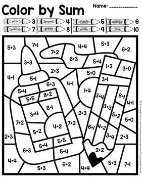 These back to school themed subtraction coloring pages help students practice their fact fluency. Pin by Yorkshire Teaching Assistant on Maths Colouring ...