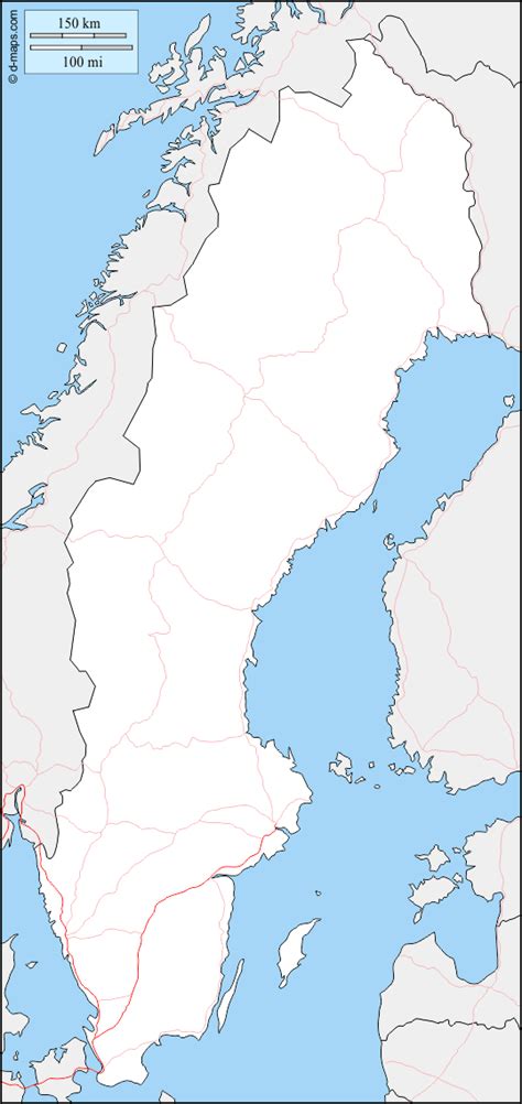 Clicca sulla mappa per visualizzarla più grande. Svezia mappa gratuita, mappa muta gratuita, cartina muta ...