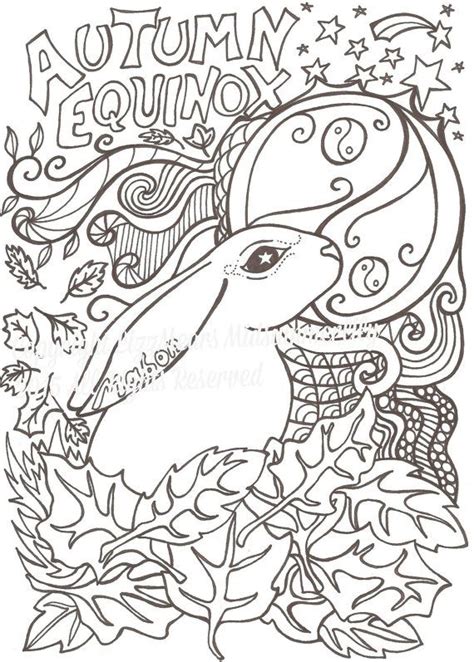 Coloring book of shadows by amy cesari paperback $12.99 Autumn Equinox Moon Gazing Hare 'Mabon' Adult Colouring ...