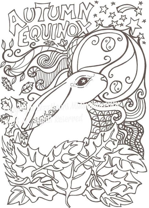 Sunflowers coloring page by valentina harper. Autumn Equinox Moon Gazing Hare 'Mabon' Adult Colouring ...