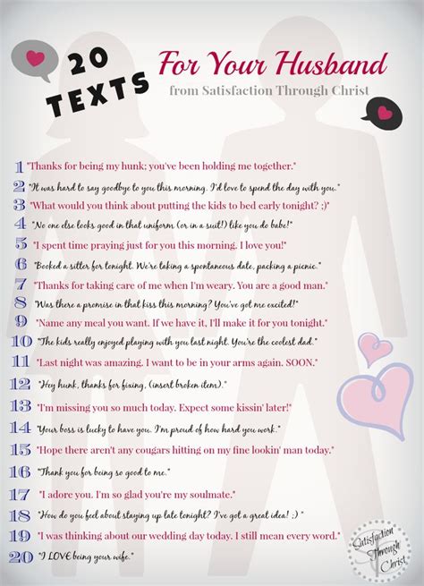 Teasing her gently is a great way to develop a good relationship, but don't rely just on teasing to daily quote. 20 text message ideas you can send to your husband to ...