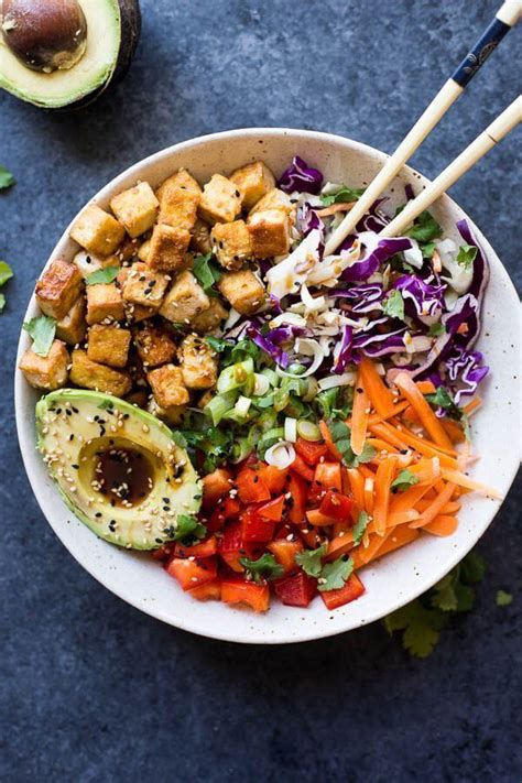 Fresh spring rolls are a simply delicious combination of fresh. Easy Vegan Spring Roll Bowls with Crispy Tofu - Fooduzzi ...