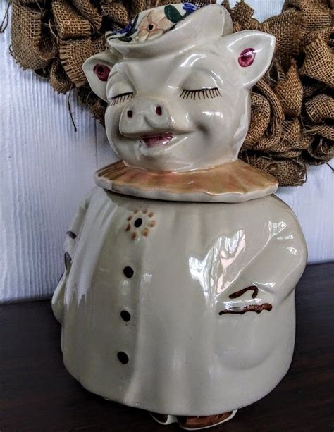 Cookie jars in vintage, glass, ceramic, cookie monster, disney, and more! Shawnee Winnie Cookie Jar//Pig Cookie Jar | Etsy | Pig ...