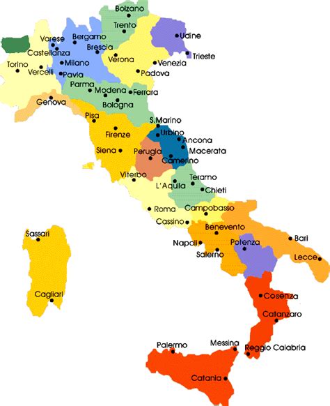 Elenco e cartina risultati immagini per regioni e capoluoghi italiani cartina cartina muta italia con regioni stampae colorare federica gerosa (fefigero) on pinterest cartina fisica dell italia da. Le città italiane