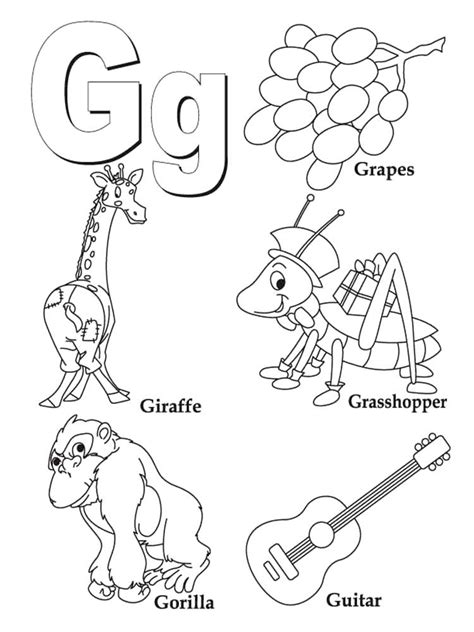 Your son or daughter will learn to connect points the continuous line, thanks to it he will keep the handle in a cam much more surely. Letter G coloring pages. Download and print Letter G ...