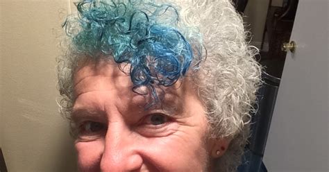 The hair trends you want to try before the end of the year. Life Afloat ~ ~ ~ ~ ~ ~ ~: Blue-Haired Little Old Lady (Well