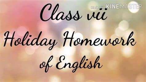 4 do they watch tv every day? English holiday homework Class vii - YouTube