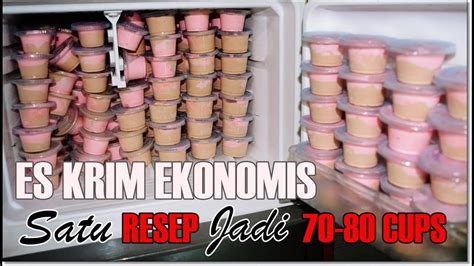 1 sdm susu bubuk 500 ml susu uht 50 ml skm 155 gr. Ice Cream Wall Copycat Simple, Lembut, Ekonomis | 1 Resep Jadi 70-80 Cup - YouTube | Resep ...