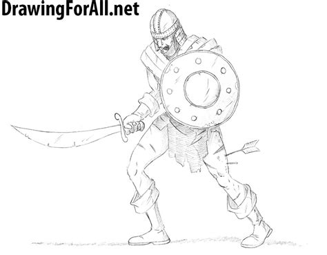 How to Draw a Zombie Warrior | Drawingforall.net