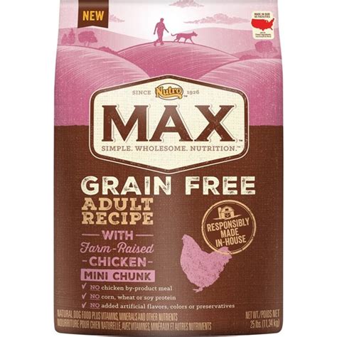 These superfoods are also rich in vitamins and minerals. Nutro Max Adult Grain Free Farm-Raised Chicken Mini Chunk ...
