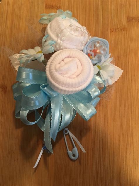 They are perfect for just about anyone you wish to honor! Baby Sock Baby Shower Corsage- Handmade Infant Baby Shower ...