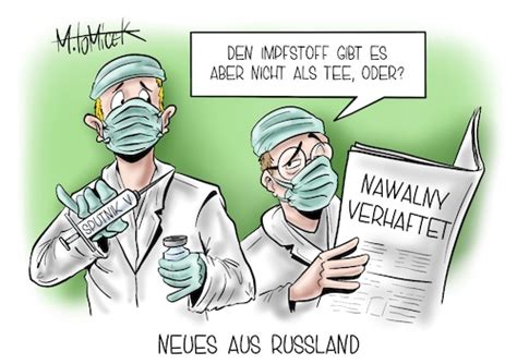 In 50 staaten darf der russische impfstoff sputnik v bereits verimpft werden. Neues aus Russland von Mirco Tomicek | Politik Cartoon ...