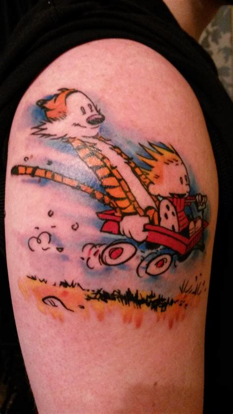 The girls and i were ready to cause some mischief at the minus the bear show at hob. I too got my first tattoo of Calvin and Hobbes yesterday ...