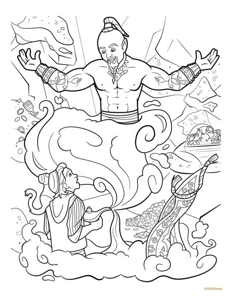 Aladdin is a 2019 american musical fantasy film produced by walt disney pictures. Aladdin movie 2019 big coloring pages - YouLoveIt.com