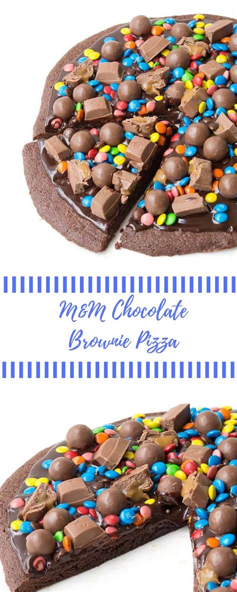 In another bowl, thoroughly combine the oil, eggs and vanilla. M&M Chocolate Brownie Pizza #Christmas - Genius Kitchen Food