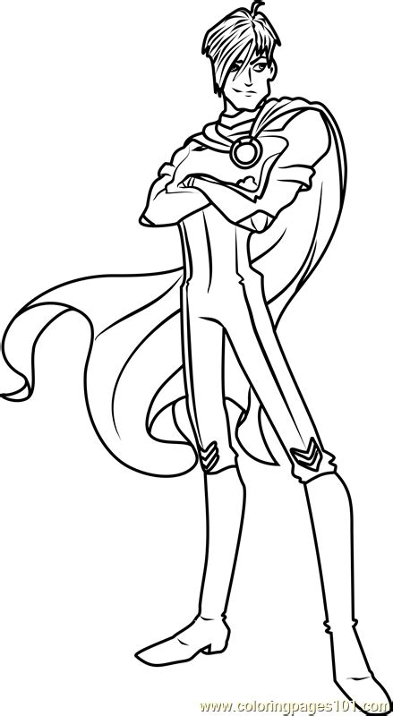 You can either choose to color your drawings online or print them. Brandon Winx Club Coloring Page for Kids - Free Winx Club ...