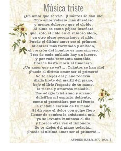 Ver más ideas sobre musica, canciones, triste. marisel@reflexiones.com: POEMA MÚSICA TRISTE