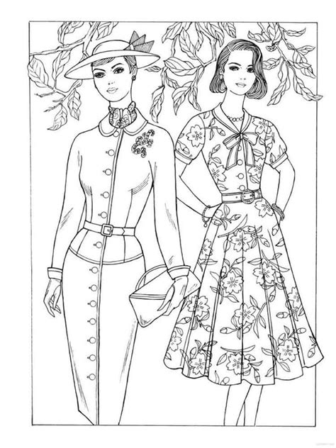 Free printable clothing coloring pages. Historical Fashion coloring pages. Free Printable ...