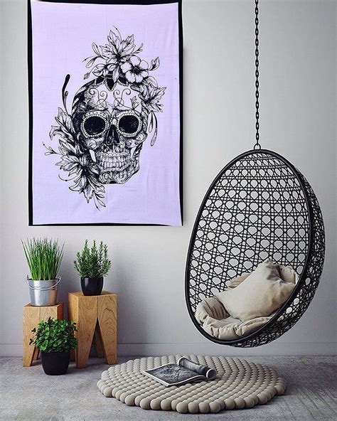 See more ideas about tapestry crochet, crochet skull, cross stitch patterns. Sugar Skull Flower Wall Tapestry » COOL SH*T i BUY