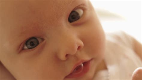 Close up of baby face indoors. Stock Video Footage 00:13 SBV-300511399 ...