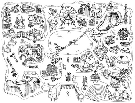 3d models of amusement and playground equipment including amusement park,water park,entertainment attractions,rides,outdoor recreational equipment such as the seesaw,slide,sandbox,spring rider,monkey bars,overhead ladder,playhouses,etc. Amusement Park Drawing at PaintingValley.com | Explore ...
