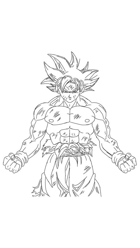 Perfected super saiyan line drawing dragon ball goku ultra. Drawing Gokus Ultra Instinct | Max Installer