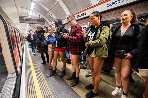 London underground ft ms london. No Pants on Tube ride - London underground commuters flash ...