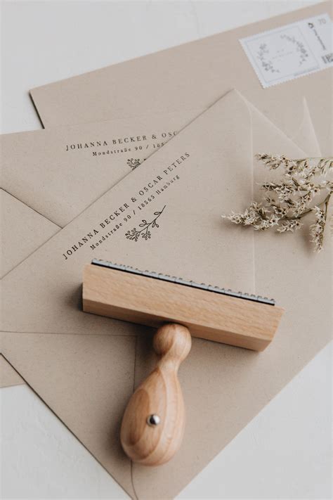 Packstation adresse bei amazon angeben. Boda Vintage Personalisierter Stempel - Adresse floral ...