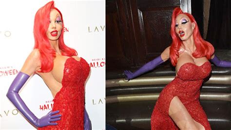 Though the process did take longer than klum had initially expected, it was all worth it. Heidi Klum Goes All Out In Vampy Jessica Rabbit Costume at ...