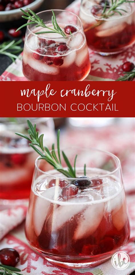 Wintertime if for overindulging and then taking naps, correct? Maple Cranberry Bourbon Cocktail - Holiday / Christmas ...