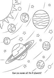Mentally construct a model of our place in the milky way galaxy and the distribution of stars with just a coin and some birdseed. Planet Coloring Pages - Free Printable Solar System ...