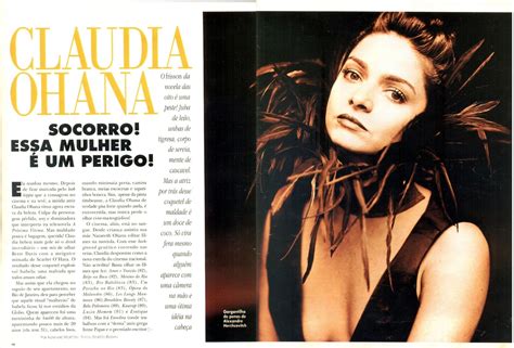 Os beijos na boca terminam. Oh!Ohana: Cláudia Ohana na Revista Elle/1995