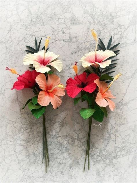 They are usually only set in response to actions made by you which amount to a request for services, such as setting your privacy preferences. HIBISCUS PAPER FLOWER, tropical bouquet, hawaiian hibiscus ...