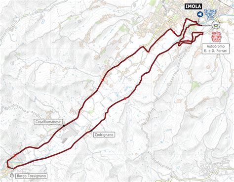 The 2020 edition amounts to 201 kilometres and includes eleven hills. WK Wielrennen 2020 Imola: Parcours tijdrit - mannen