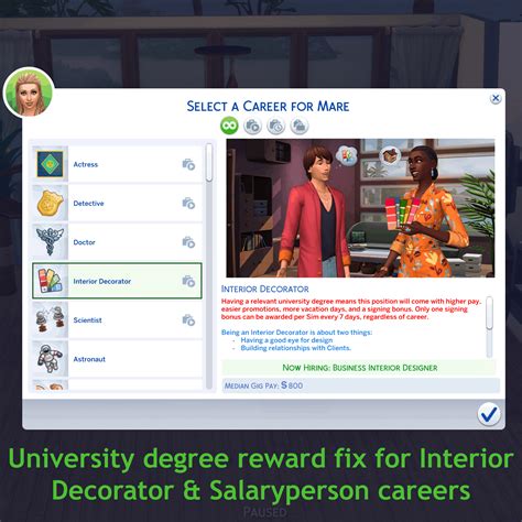 Now, both electives and main classes are more expensive, which is more realistic. University degree reward fix for Interior Decorator and ...