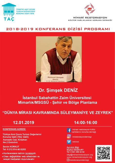 Currıculum vıtae date prepared:january 01, 2014 name: Dr. Şimşek Deniz Süleymaniye ve Zeyrek'in önemini ...