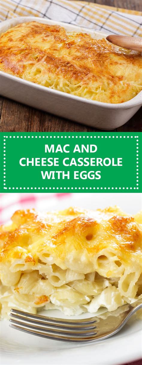 Get all you can eat recipes and more. Mac and Cheese Casserole with Eggs | Mac, cheese, Mac ...